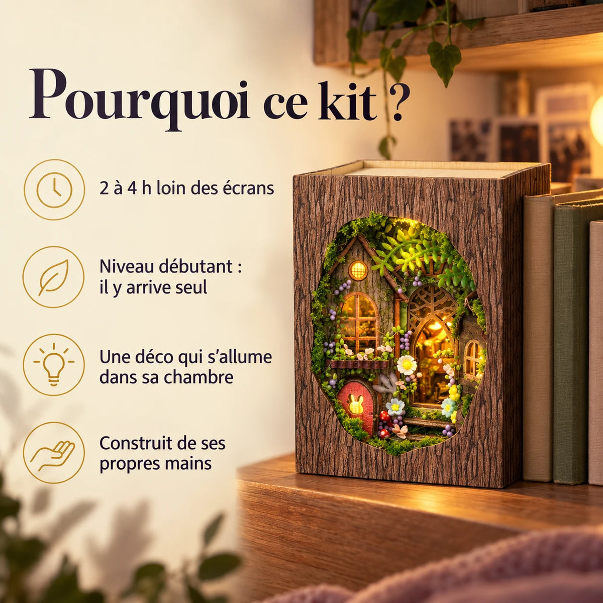 Pourquoi choisir Le Refuge de la Clairière : 2 à 4 h de montage et niveau débutant