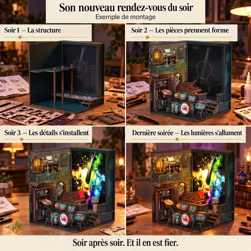 Soirées de montage du Studio de Musique, étape par étape
