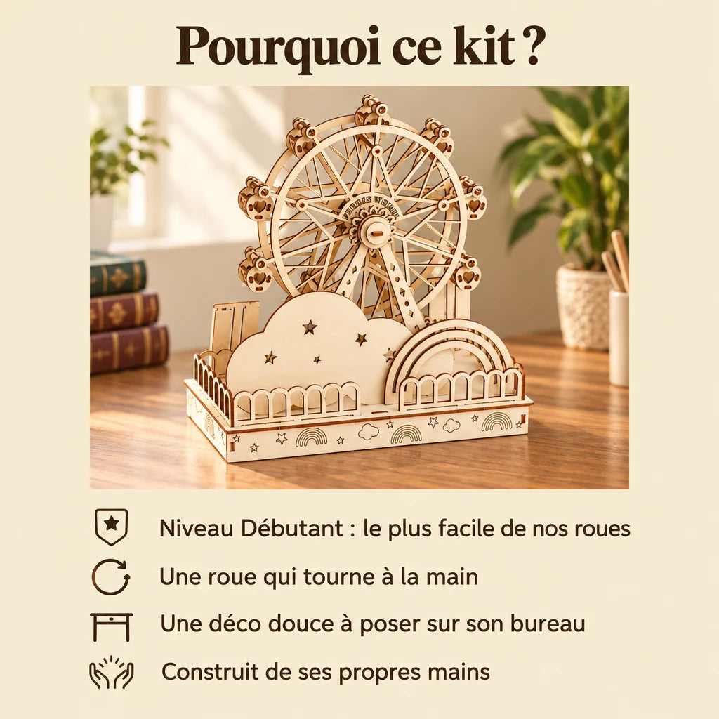 Why choose the NOOKO Little Rainbow Ferris Wheel model kit