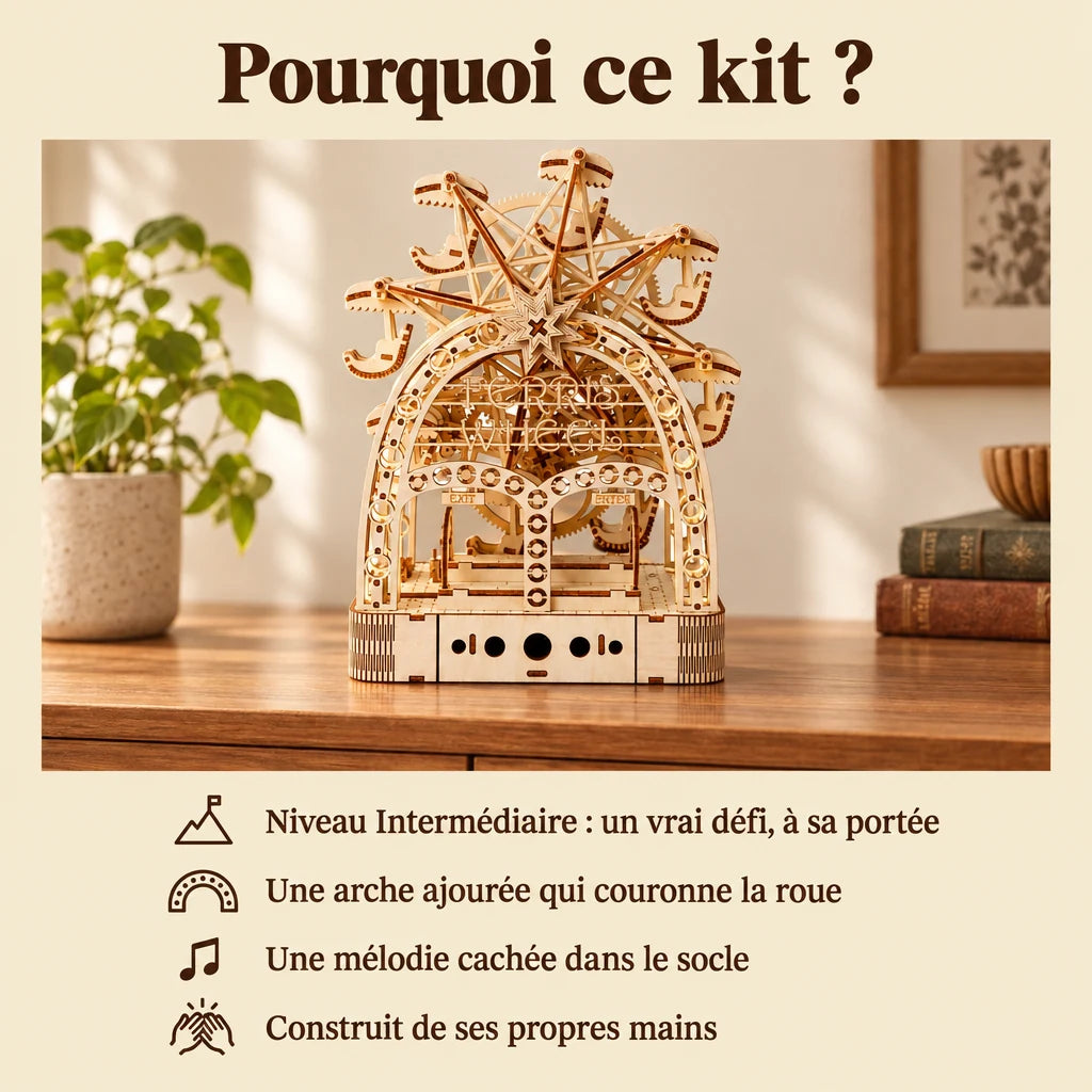 Why choose the NOOKO Musical Ferris Wheel Under the Arch model kit