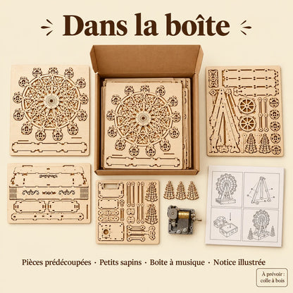 Contenu de la boîte de La Grande Roue Boîte à Musique