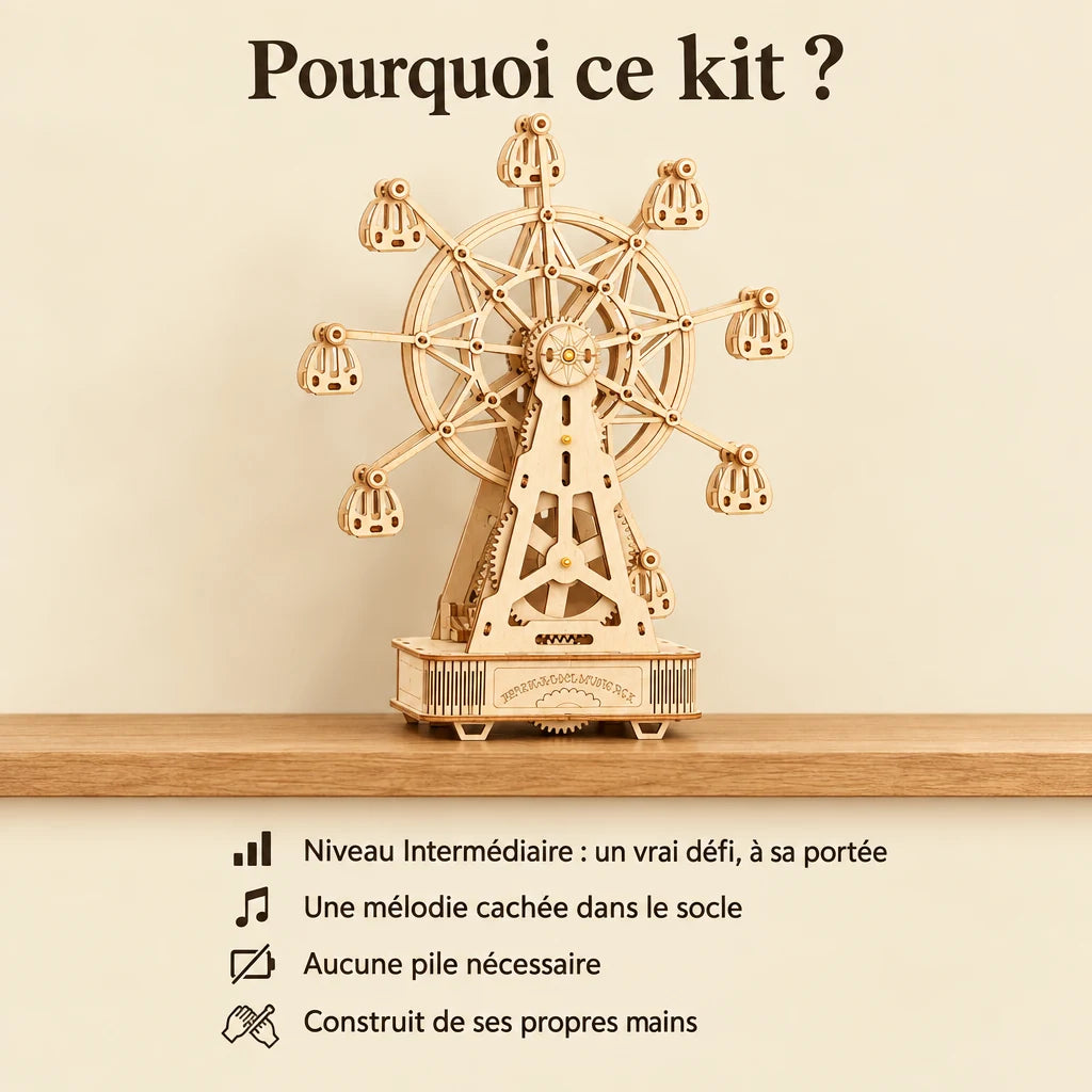 Why choose the NOOKO Classic Musical Ferris Wheel model kit