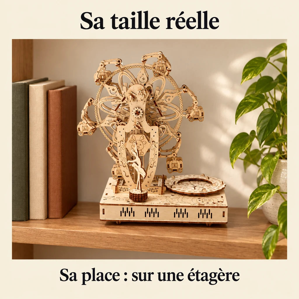 The Musical Ferris Wheel with Figurine on a shelf