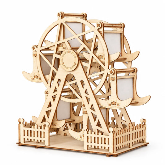 La Grande Roue Porte-Photos NOOKO montée sur fond blanc