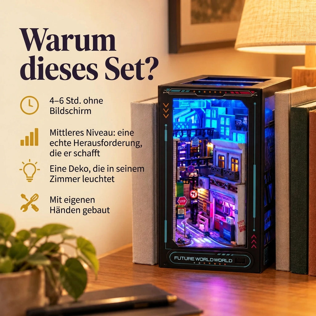 Warum der Book Nook Neon-Gasse: 4–6 Std. Bauzeit, mittleres Niveau