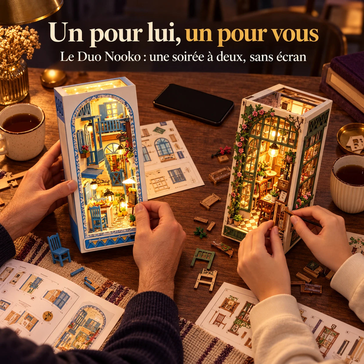 Duo NOOKO : activité à deux autour de la Ruelle de Santorin et d’un second kit