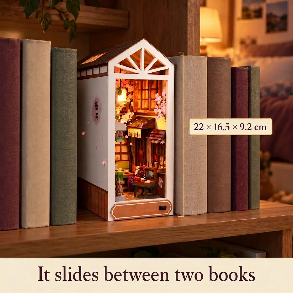 Sakura Rain on the bookshelf