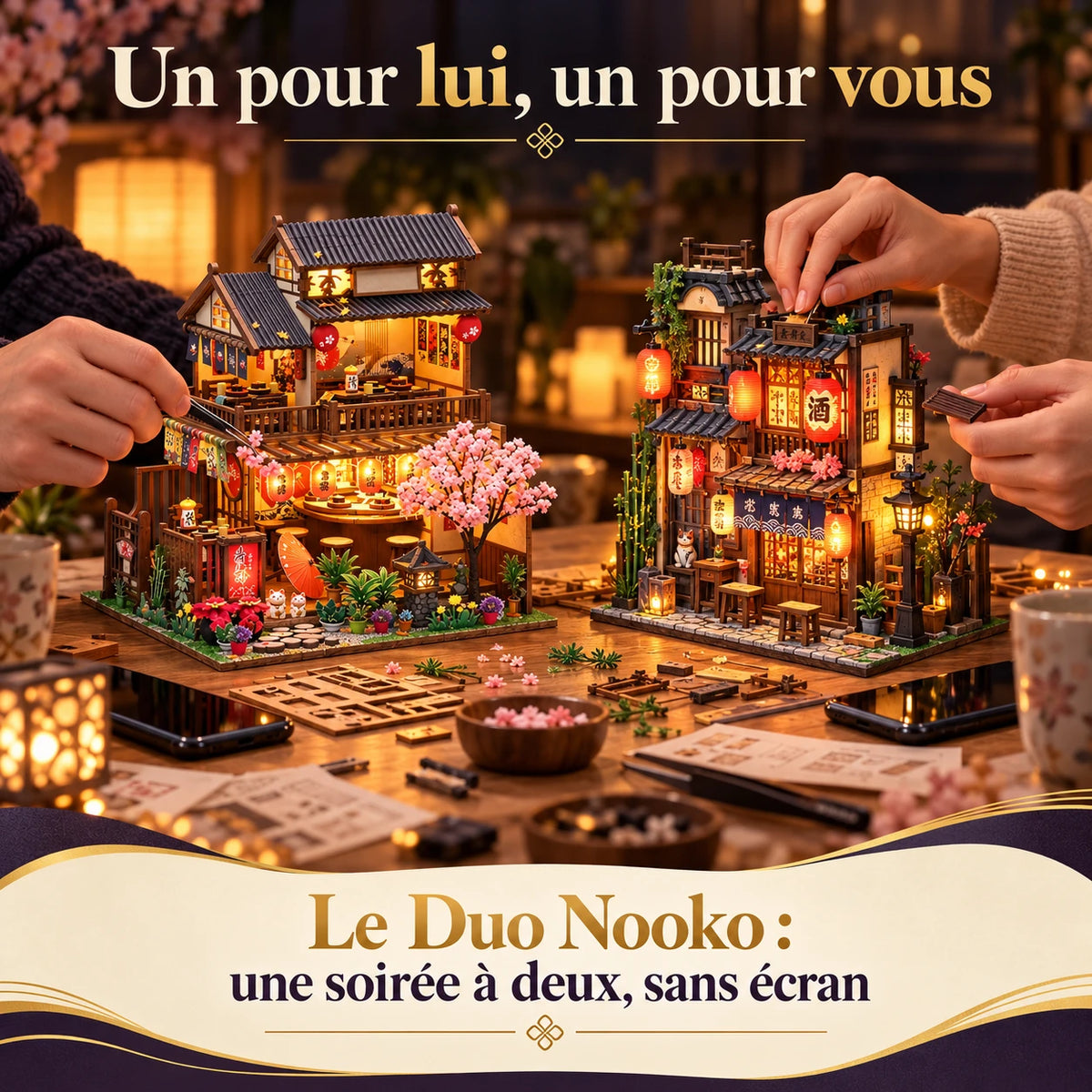 Duo NOOKO : activité à deux autour du Salon des Cerisiers et d’un second kit miniature