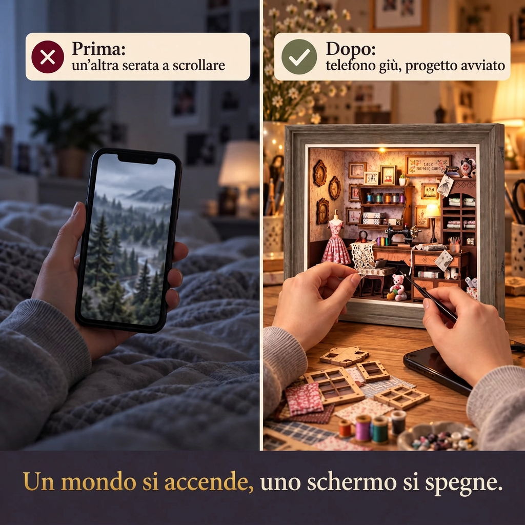 Prima/dopo: telefono giù, montaggio di Sartoria di Lily