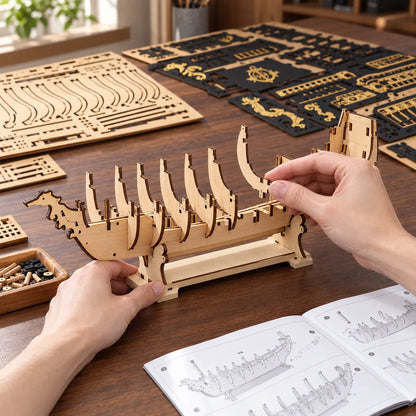 Assemblage des membrures de la coque du voilier Seahorse Barque