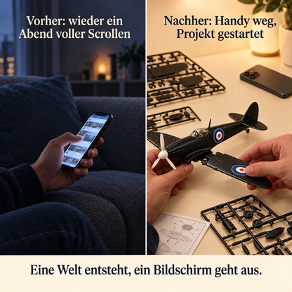 Vorher/Nachher: Handy weg, Aufbau von Schwarze Spitfire