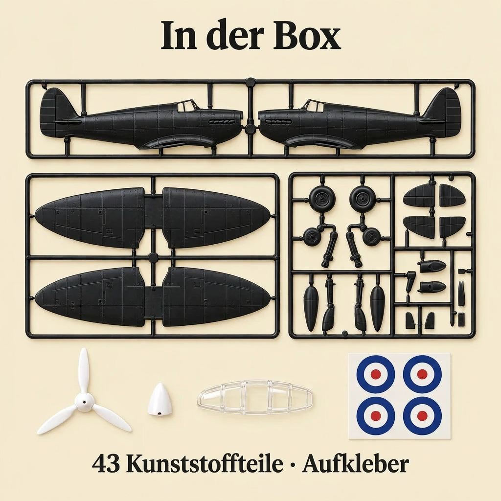 Inhalt des Sets Schwarze Spitfire