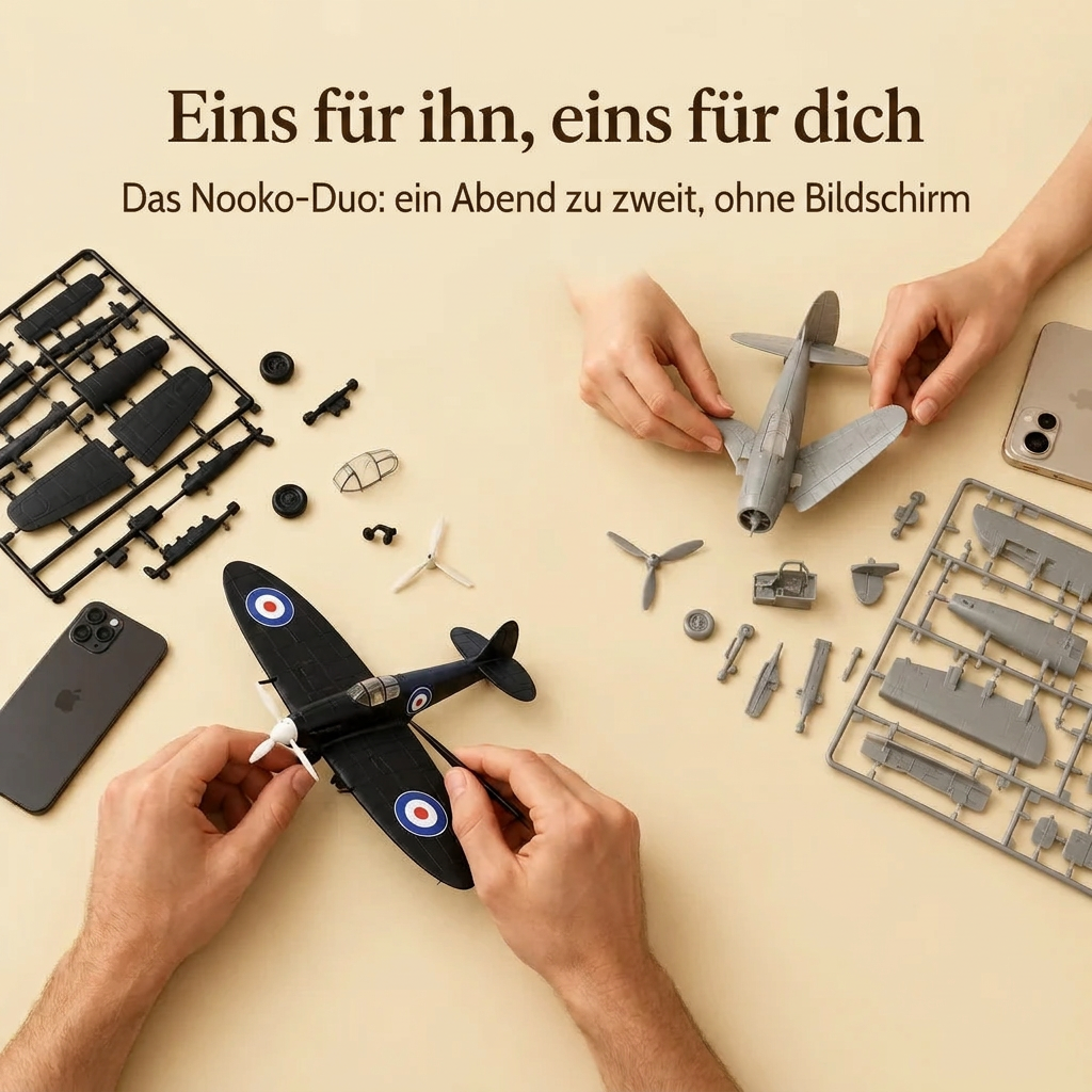 Zwei Personen bauen gemeinsam: das Nooko-Duo