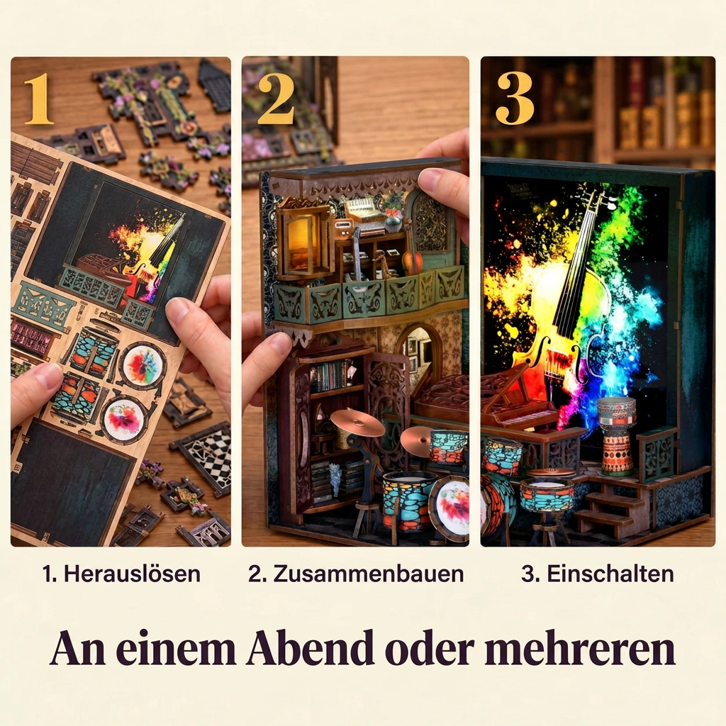 Die Bauschritte von Musikstudio