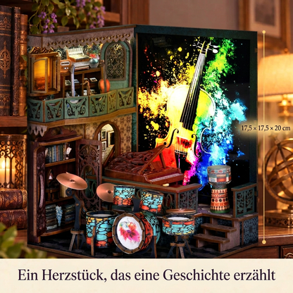 Musikstudio im Regal