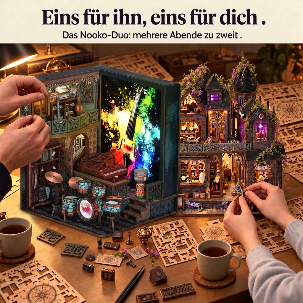 Zwei Personen bauen gemeinsam: das Nooko-Duo