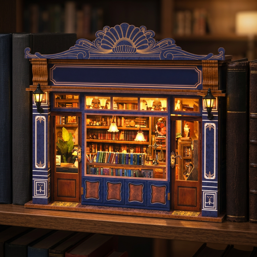 Schritt 3 beim Aufbau: Anknipsen – Miniaturhaus Bausatz mit LED — Die Buchhandlung von Notting Hill