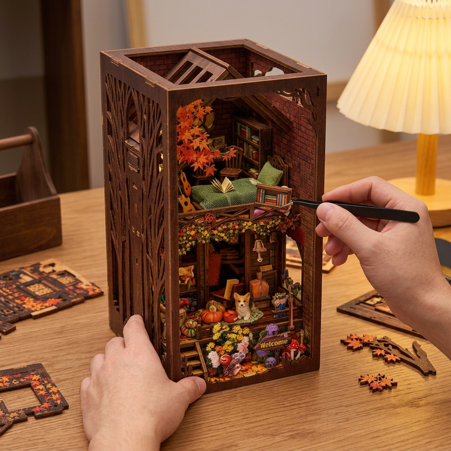 Étape 2 du montage de Le Cottage d'Automne : assembler pièce par pièce