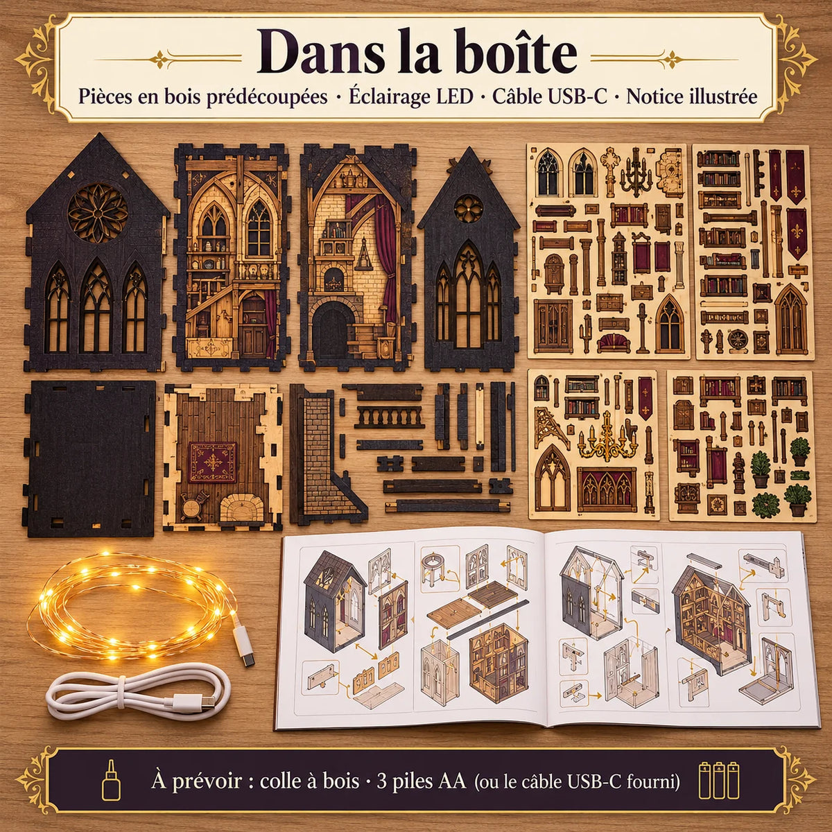 Contenu de la boîte du kit Taverne des Ombres
