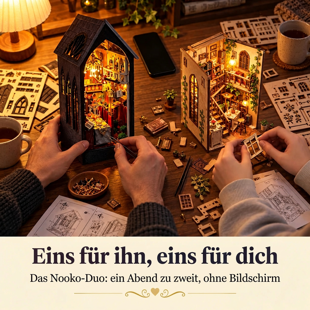 Zwei Personen bauen gemeinsam: das Nooko-Duo