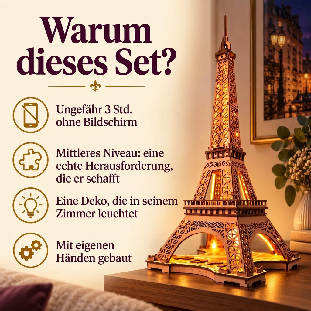 Warum der Eiffelturm – Eine Nacht in Paris: Bauzeit und Niveau