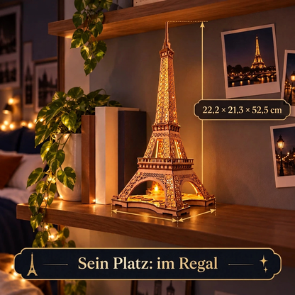 Eiffelturm im Regal, 22,2 × 21,3 × 52,5 cm