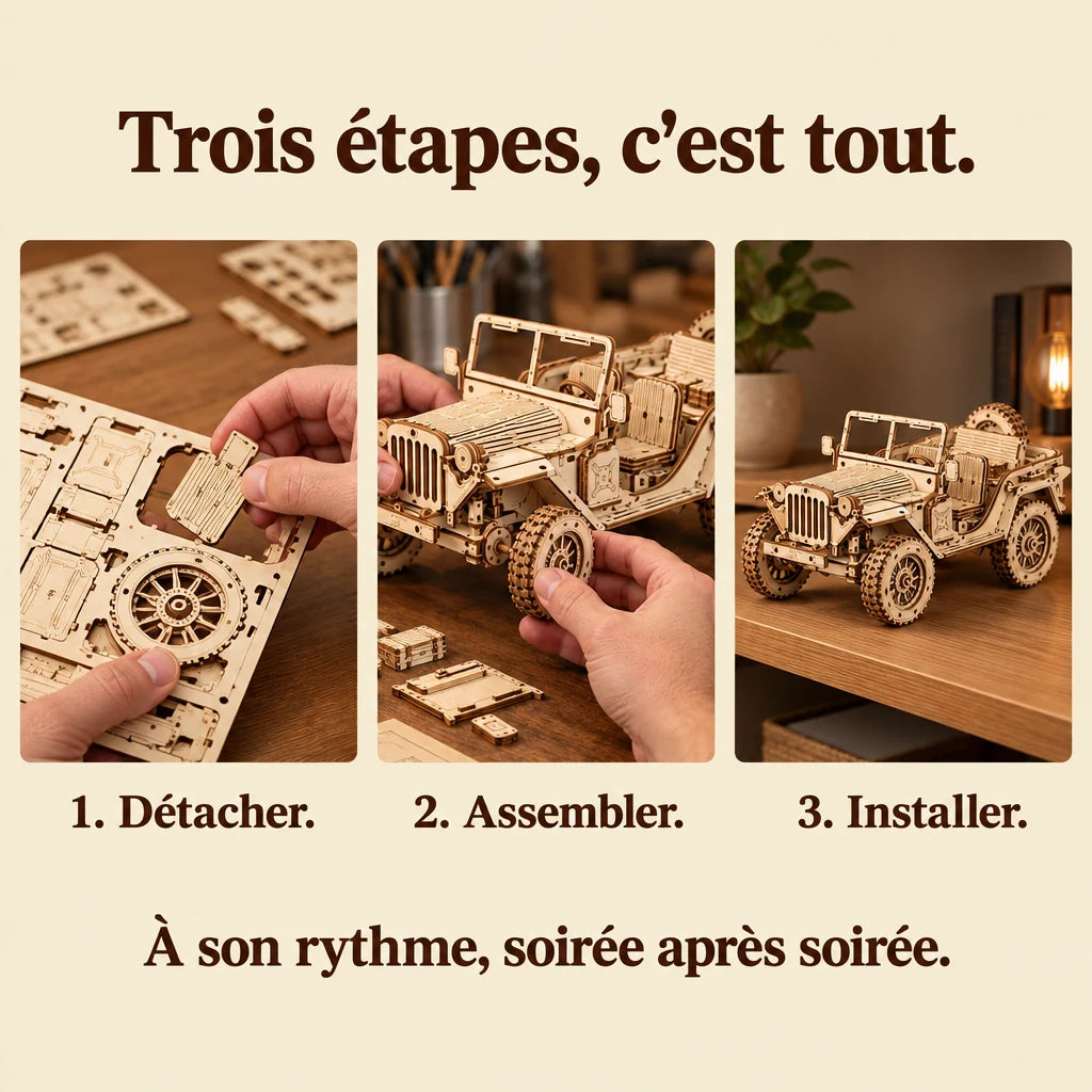The three build steps of the Off-Roader