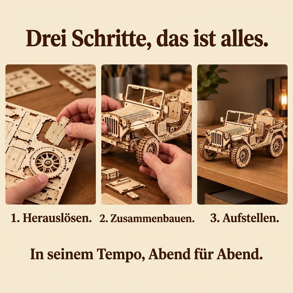 Die Bauschritte von Geländewagen