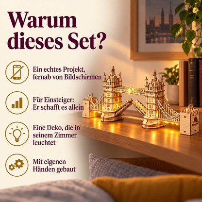 Warum Leuchtende Tower Bridge: Bauzeit und Niveau