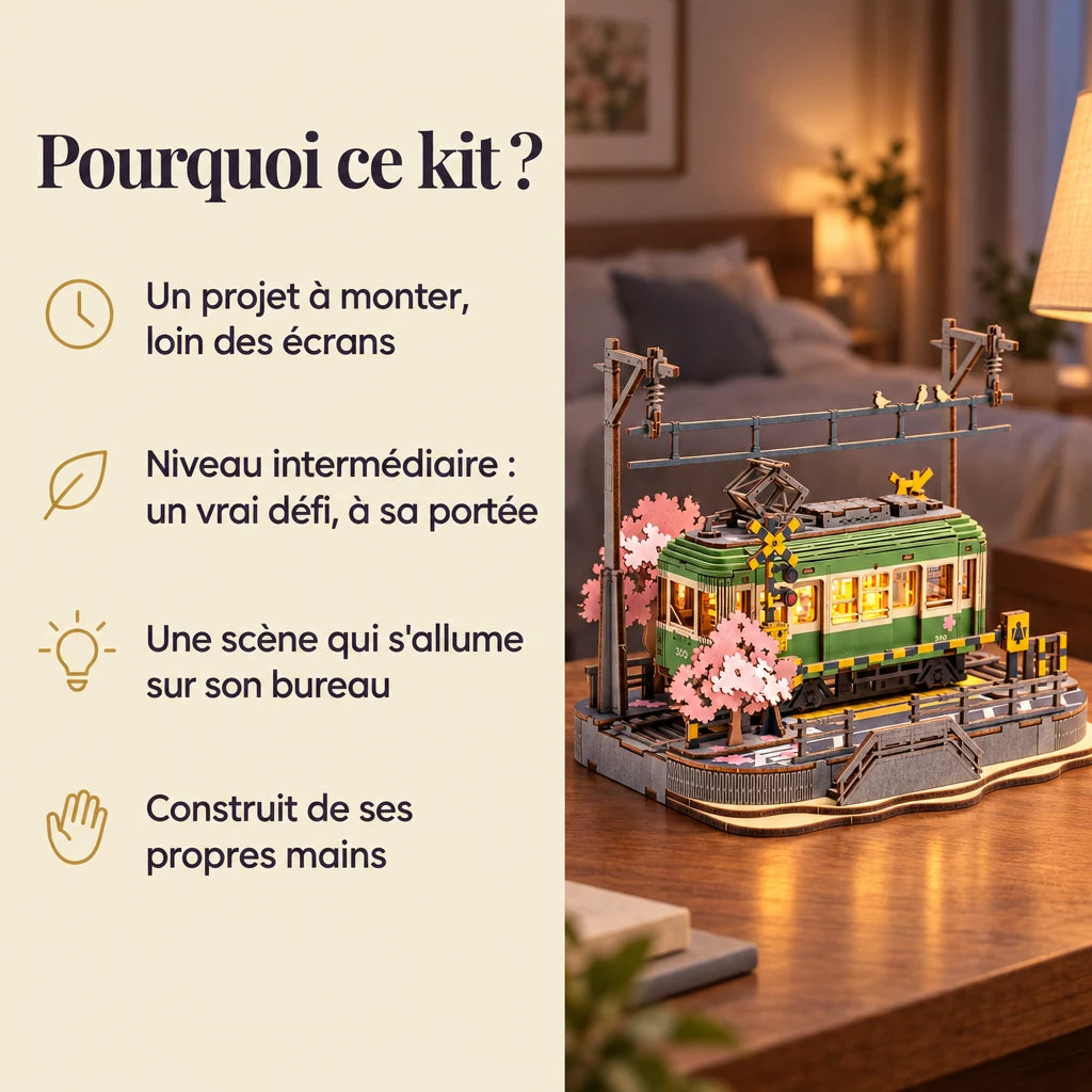 Why choose the NOOKO Cherry Blossom Tram 3D puzzle