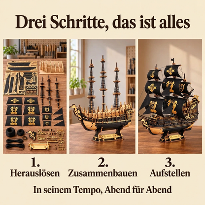 Die Bauschritte von Dreimaster Seepferdchen