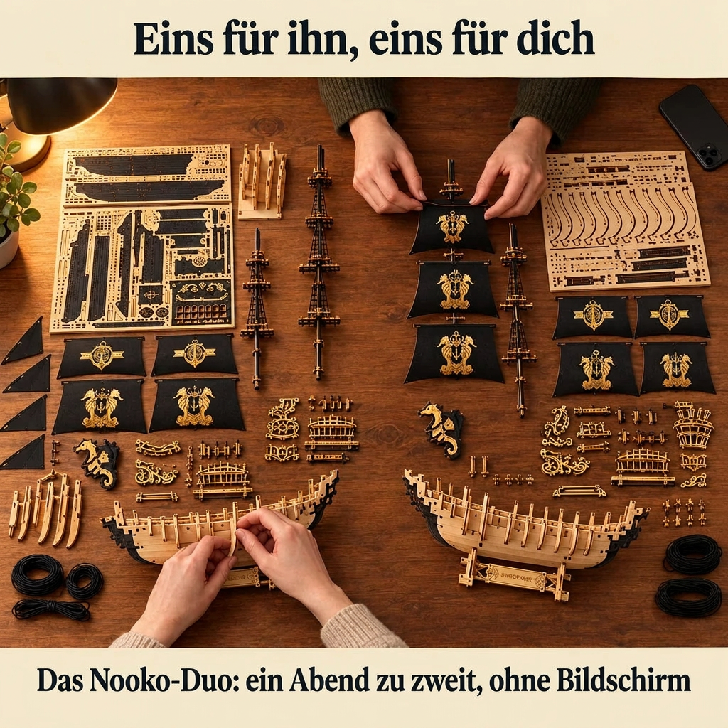 Zwei Personen bauen gemeinsam: das Nooko-Duo