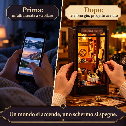 Prima/dopo: telefono giù, montaggio di Ufficio del Detective