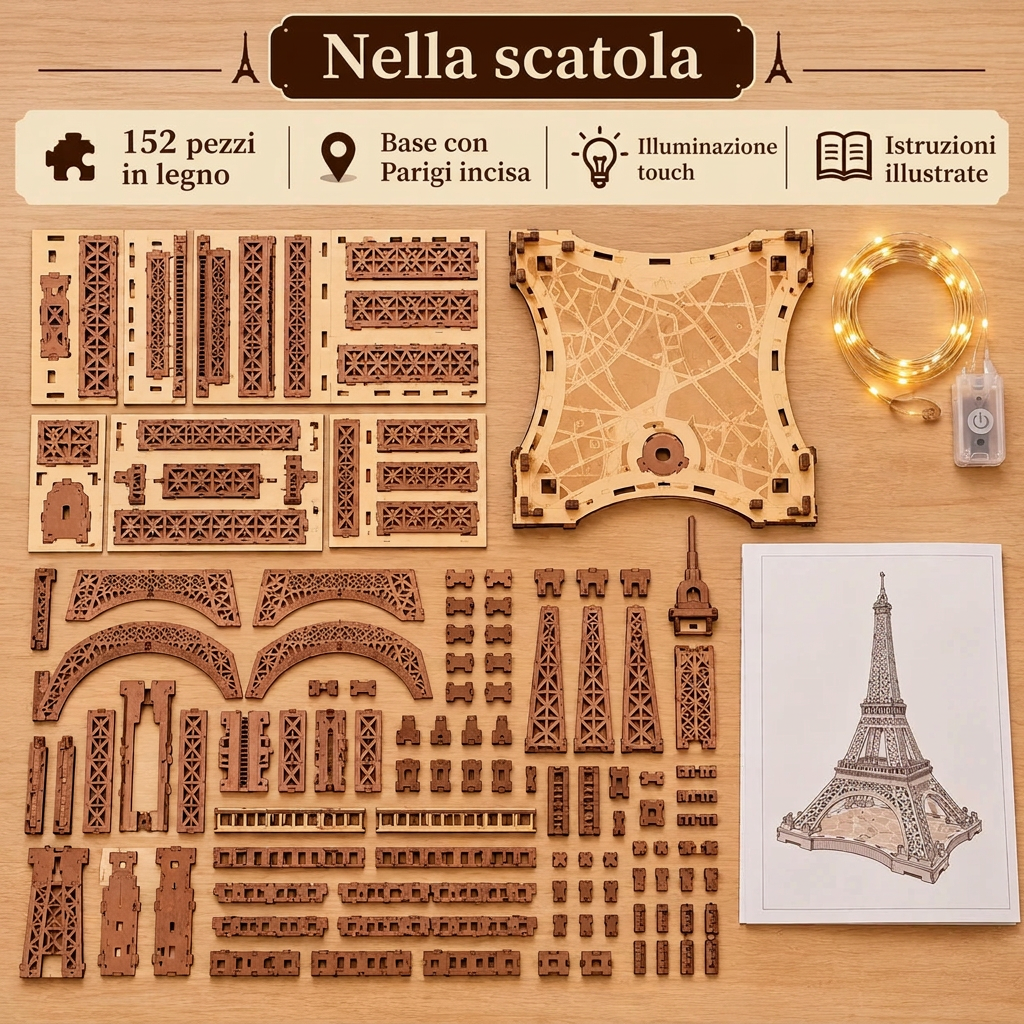 Contenuto del kit Una Notte a Parigi