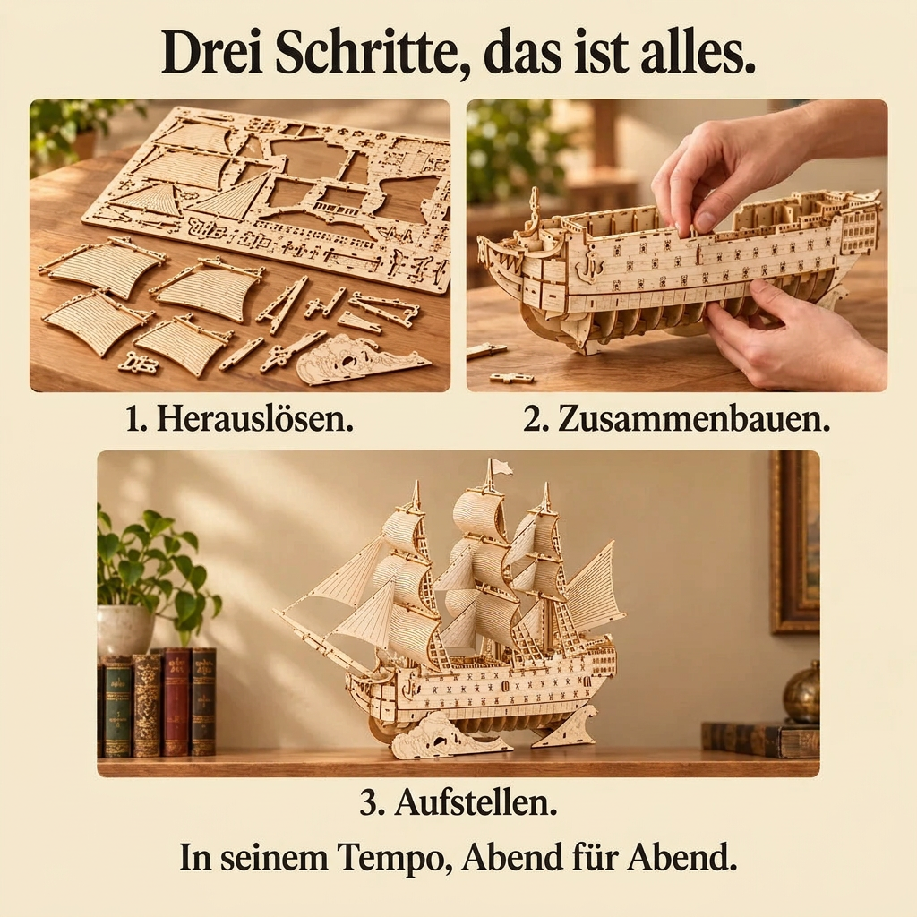 Die Bauschritte von Flaggschiff