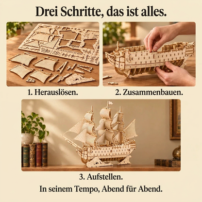 Die Bauschritte von Flaggschiff