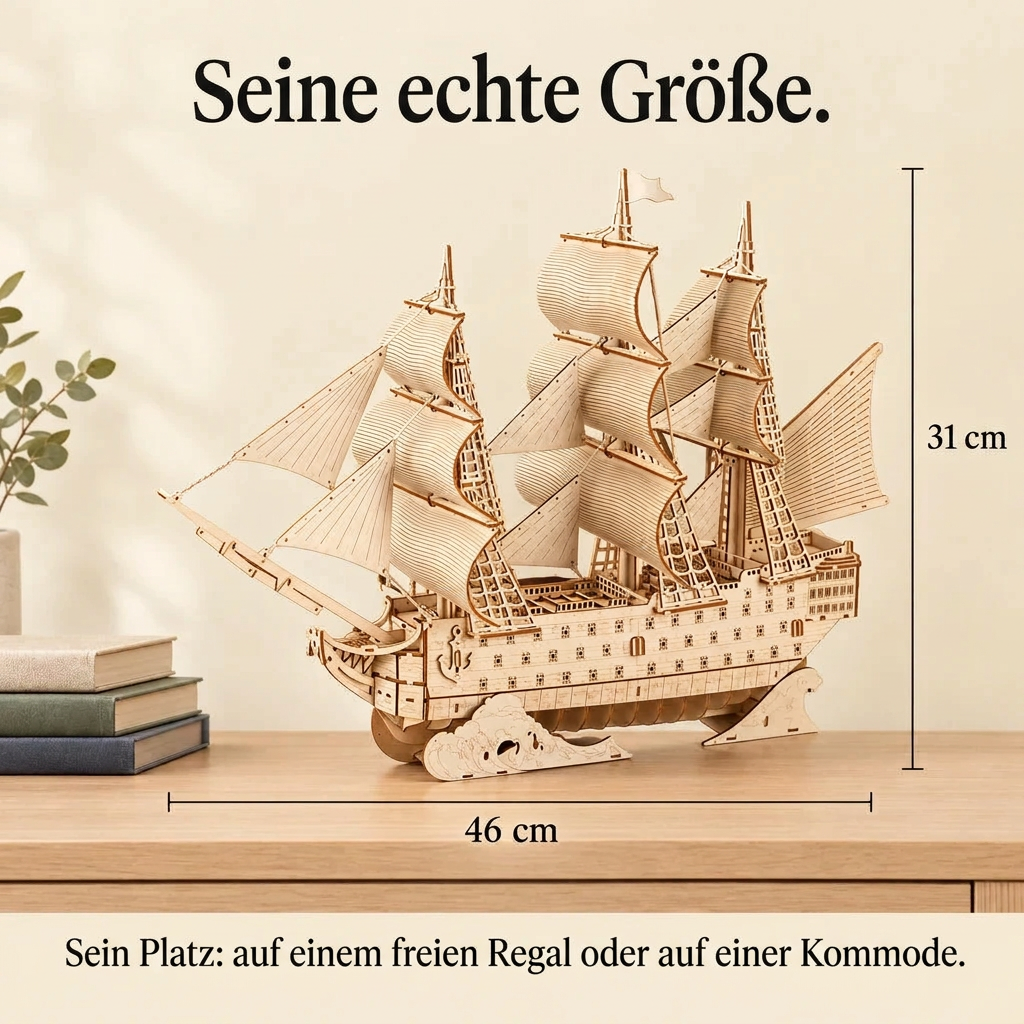 Flaggschiff im Regal