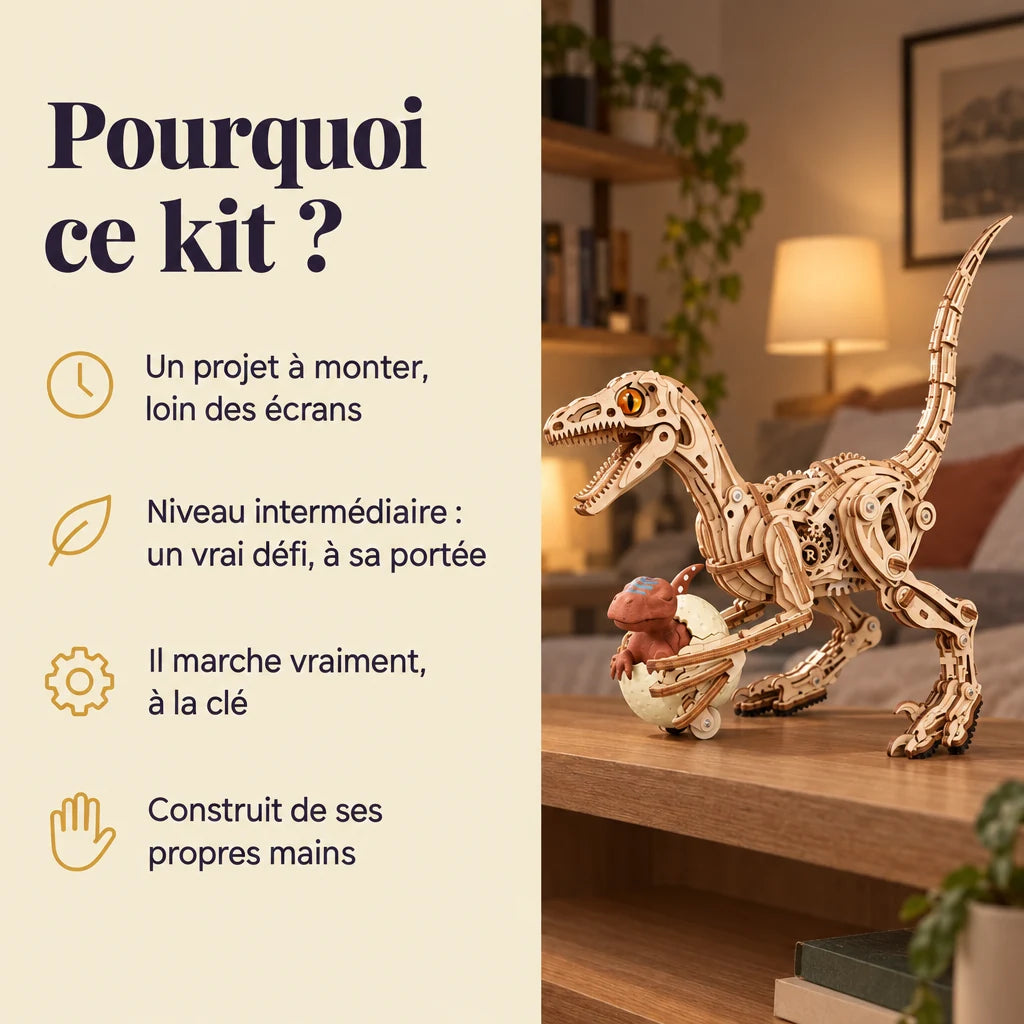 Why choose the NOOKO Walking Velociraptor 3D puzzle