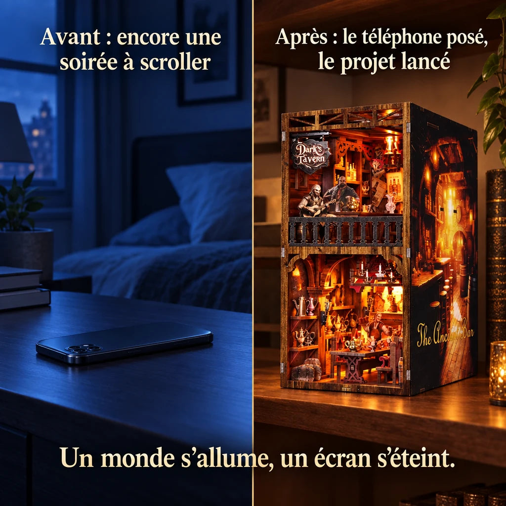 Avant après : du téléphone au montage du Vieux Pub