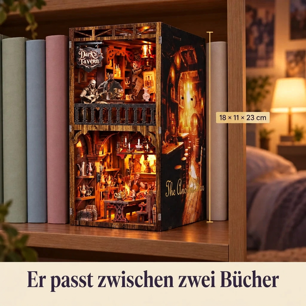 Alter Pub im Regal