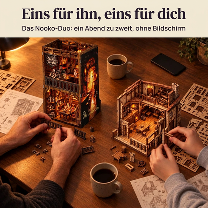 Zwei Personen bauen gemeinsam: das Nooko-Duo