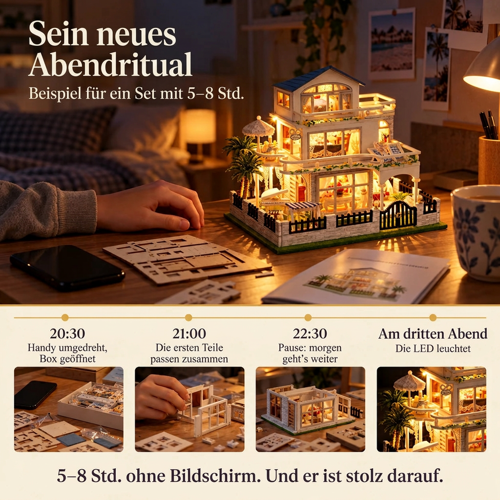 Drei Abende mit der Villa an der Riviera: vom Öffnen der Box bis zur leuchtenden LED