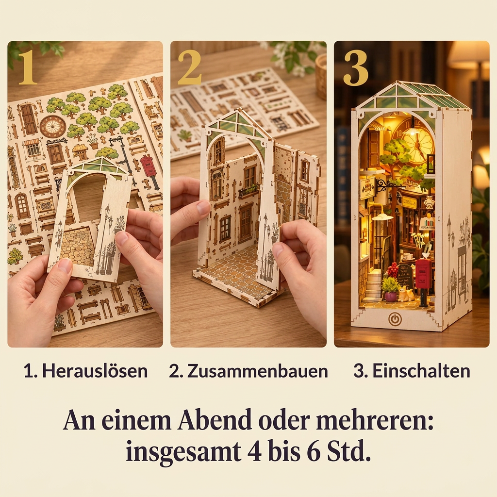 Die Bauschritte von Sonnige Stadt