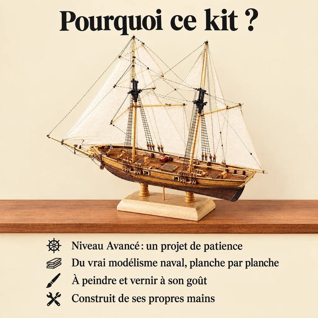 Why choose the NOOKO New Port Sailboat 1:70 model kit