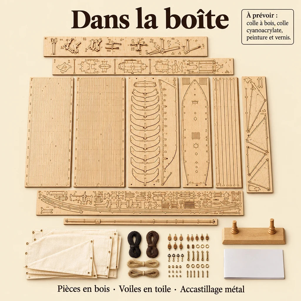 What's in the New Port Sailboat kit box