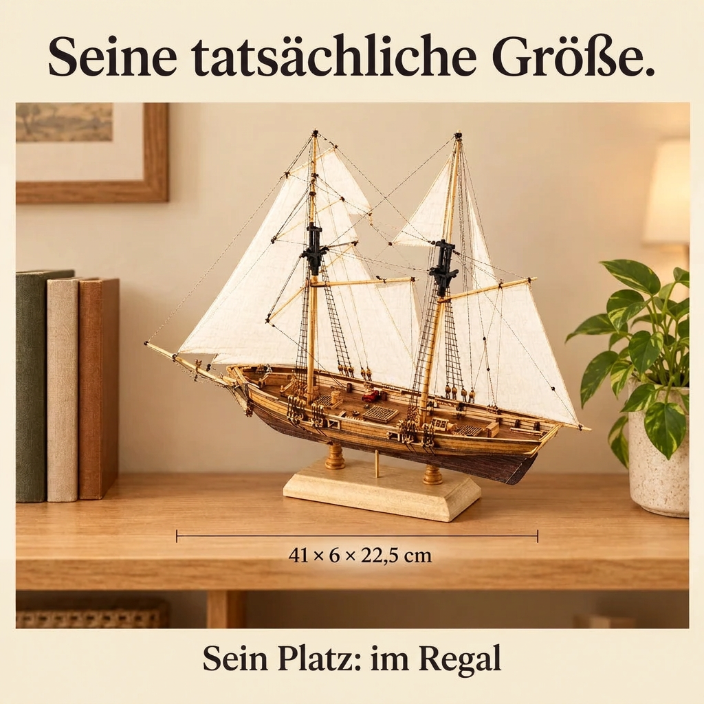 Segelschiff New Port im Regal