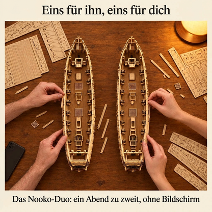 Zwei Personen bauen gemeinsam: das Nooko-Duo