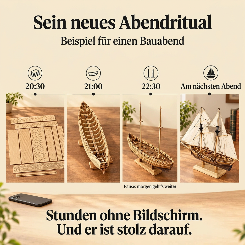 Ein Bauabend mit Segelschiff New Port