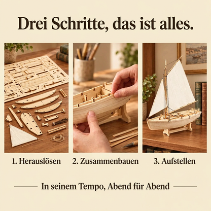 Die Bauschritte von Küstenfischer-Segelboot