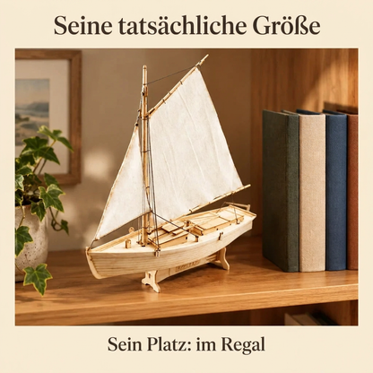 Küstenfischer-Segelboot im Regal